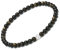 Apocalyptic-K Ladies Natural Gemstone Armband, 5MM 925 Sterling Silber Rhombisch, 4MM Spinell Perlen Armband für Frauen (Gold-Obsidian，4MM)