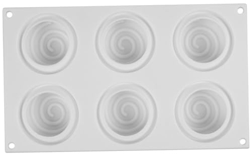 Gcroet Zimtrollen Silikonform 6 Hohlraum Silikonformen zum backwarenfesten und mikrowellensicheren Dessertformen für Kuchenseifenpudding-Schokolade.