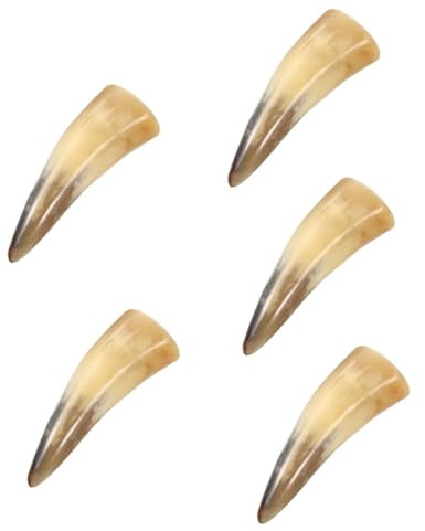 LABRIMP 5 Pièces Verre à vin en Corne Tasses en Corne de bœuf mug en Corne de Boeuf Viking gobelets à vin en Corne décor de Corne pour la décoration Tasse à Boire à la Main Cornes