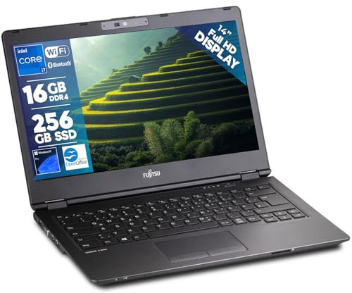 EXTREMEBIT Fujitsu Lifebook U7410 Notebook PC Computer Portatile, Schermo da 14 Full HD, Processore Core i7-10510U, Memoria Ram 16Gb DDR4, Disco SSD 256Gb, HDMI, Webcam, Win 11 Pro(Ricondizionato)