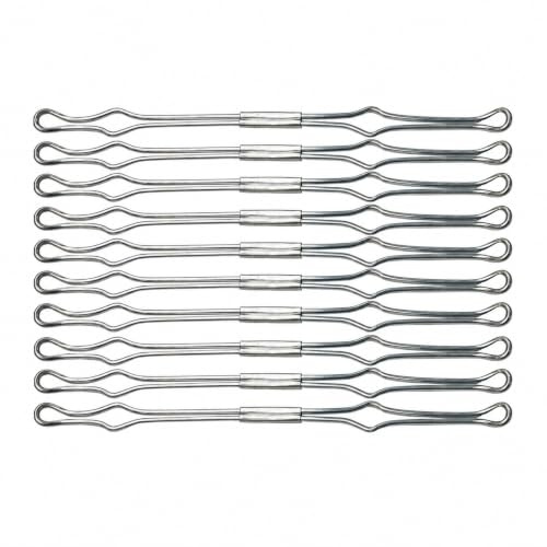Drahtniederhalter 148mm für Ordner und Ringbücher Metall 80mm Lochabstand (10 Stück)