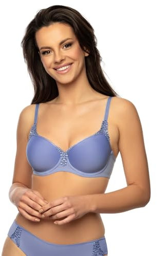 VIANIA! Bügel-BH 151414 Carola mit gemoldeten Spacercups Blau (Cornflower), Größe:100, Cup:E