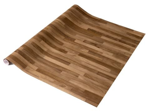 Self Adhesive Vinyl Wrap Film for Kitchen Doors and Worktops dc fix Walnut Block (67.5CM, 15M)