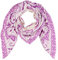 Damen Musselin Halstuch Made in Italy mit Leo Love Happy– Leichtes Dreieckstuch für Frühling & Sommer, Baumwolle, ca.195x85 cm (Paisley: Flieder)