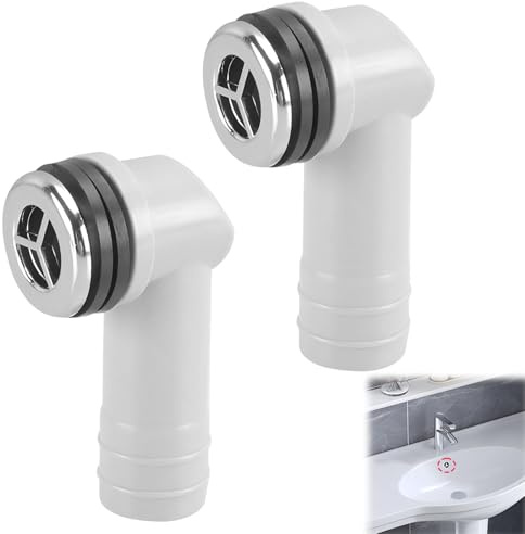 SHYSBV 2 Pieces Sink Overflow Head, Overflow Round Interface, Wash Basin Overflow Head, Kitchen Sink Accessories, 29 x 29mm