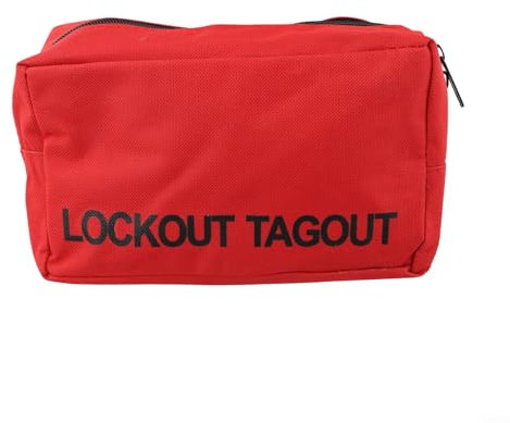 Rote Schlosstasche für Lockout Tagout zum Organisieren von Schlössern und kleinen Werkzeugen, Oxford-Stoff-Material