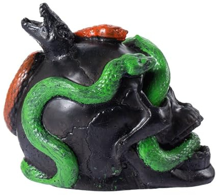 Screaming Whistle, Skull Snake Scream, Terrifying Halloween Prank Prop, Haunted House Scary Sound Toy for Costume Party Decorations, Horror Atmosphere Effects Gag Gift Black