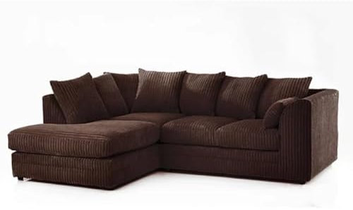 Modern Chocolate Jumbo Cord 2 Seater Sofa