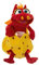 spielgezeug Living Puppets Klein Ottilie im Ei, Handpuppe Drache, 36 cm, Rot