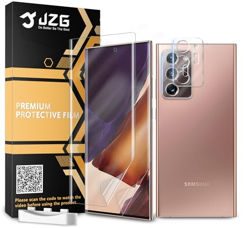 JZG 2 x pour Protection écran Samsung Galaxy Note 20 Ultra [Non-verre], 2 x Verre Trempé d'objectif, Sans bulles, Facile à installer, Ultra-HD