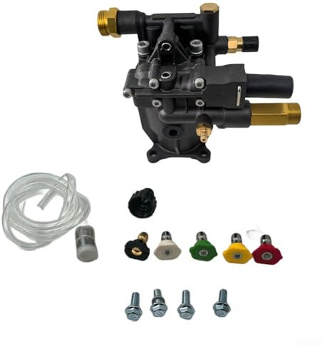Pompe de nettoyeur haute pression 3200 PSI 2,5 GPM, pompe de nettoyeur haute pression horizontale à tige de 1,9 cm, pompe de nettoyage à pression de rechange pour Honda