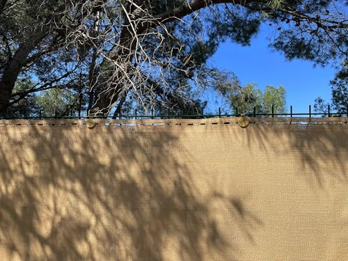 edenvista Brise Vue occultant HDPE 120g/m2, Traité Anti-UV, Ultra résistant. Idéal pour Clôtures de Jardin, Patio, Grillages, Balcon. | 2x10m, Couleur Sable.