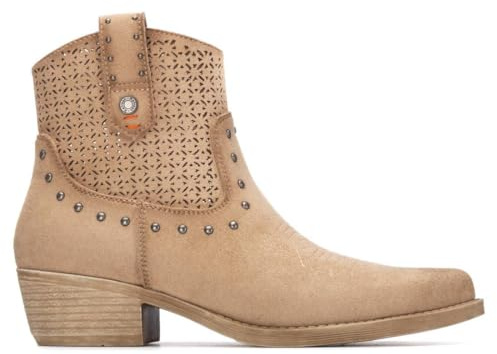 REFRESH - Freizeitstiefeletten Damen Beige - Bequeme und vielseitige Schuhe - Casual Mode - Modell 17504201 (Größe 41)