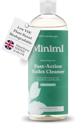 Miniml Fast-Action Toilet Cleaner 750ml – Mint | Removes Limescale & Grime – Natural Ingredients – Vegan & Cruelty-Free
