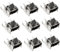 Pulsanti RB e LB di ricambio per controller Microsoft Xbox One e Xbox 360, 10 pezzi, colore nero