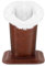 MoKo Eyeglasses Holder, Modern Velvet Plush Lined PU Leather Household Magnetic Holder Protective [Anti-Scratch] [Dustproof] Stand Case for Eyeglass and Sunglasses - Brown