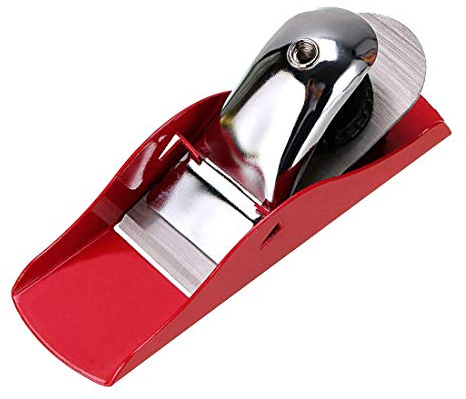 DSHE Mini Hand Planer Small Trimming Planer 6-1/2 inch Woodworking Pocket Plane Hand Plane with 1 inch Blade Adjustable Block Plane and 1 Wood Fixe for Trimming Projects Carpenter DIY Model Making