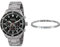 Breil, Christmas Box, Idea Regalo con Cronografo Sail, Quadrante Nero e Dettagli Rossi, e Bracciale Groovy in Acciaio Lucido Silver per Uomo - Kit Regalo con Confezione Inclusa