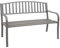 Mendler Gartenbank HWC-F43AM, Bank Parkbank Sitzbank, 2-Sitzer pulverbeschichteter Stahl - grau