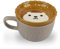 Teaque Set di tazze da con coperchio, tazza da caffè in ceramica. 1 Set di tazze con 1 coperchio da 325 ml per San Valentino Natale Laurea Regali di compleanno Grigio e Marrone