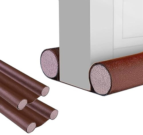2ud Burlete Bajo Puerta. Burlete Doble para Puertas y Ventanas, de Polipiel, Ajustable entre 32-94cm. Aislamiento Acústico, Reductor Frio/Calor, Bloqueo de Viento, Luz, Polvo, Insectos.