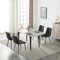EUGAD Esszimmerstühle 4er Set, für Esszimmer Küche Wohnzimmer, Küchenstühle gepolstert mit Rückenlehne Samtbezug, mit Metallbeinen, 150 kg belastbar, Schwarz