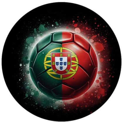 Fußball Portugal Flagge Magnet mit Flaschenöffner rund EM 2024 Fanartikel Portugiesischer Fußball Grüner Roter Ball Sport Magnet mit Flaschenöffner