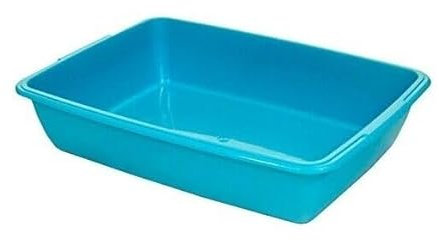 AaH1 Cat Litter Tray Large Open Top 46cm, cat dog litter tray indoor outdoor use Sturdy, Deep & Easy to Clean – Stackable & Odour-free Litter Tray (Teal)