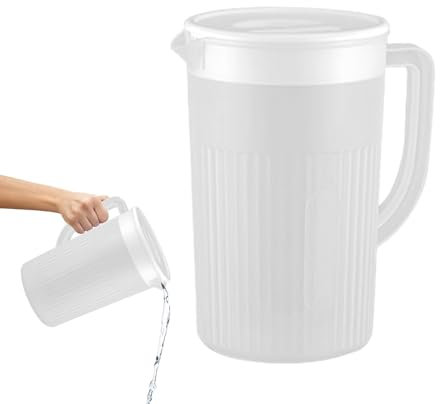 Jarra de té transparente, jarra de bebidas para nevera, recipiente de bebidas frías, jarra de leche transparente, jarra de té helado, recipiente grande para bebidas, botella de agua fría, jarra de