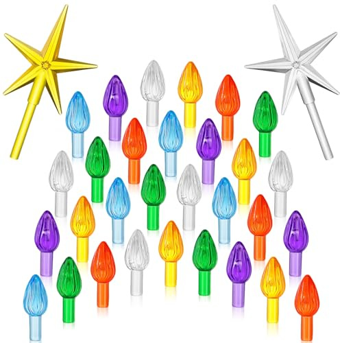 LGFMGWH Christmas Tree Replacement Lights/Bulbs, Ceramic Tree Medium Multicolor Light