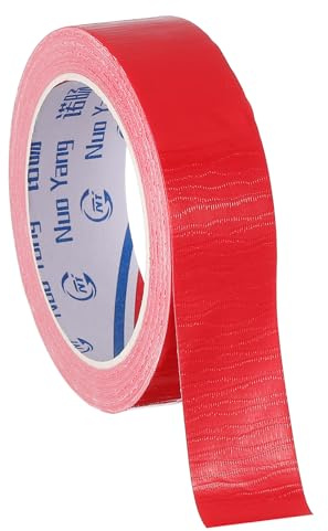 PATIKIL Gewebeband, 30 mm x 20 m Gewebeklebeband, Panzertape Wasserfest, Reparaturband, Panzerband, Rot Buchbindungsband, Selbstklebend zur Reparatur, Bücher