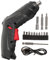 SEWOART 1 Juego destornillador electrico Perforar destornillador recargable sin cable hogar taladro bateria mini destornillador taladro eléctrico minitaladro de mano abdominales Black