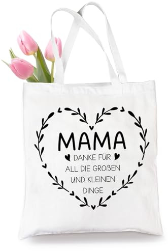 Muttertagsgeschenke für Mama, Baumwolltasche Geschenke für Beste Mama, Mama Geschenk Muttertag, Personalisiert Stofftasche Geschenke Zum Muttertag Geburtstag, Geburtstagsgeschenk für Danke Mutter