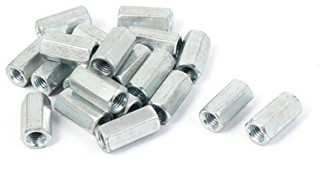 Aexit M6 Female Thread Rose Joint Adapter Threaded Rod Bar Stud Hex Coupling Nut 20PCS (4d46a36e995f4bde9ed02e0bdb1ae73d)