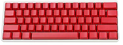 YMDK Profil OEM PBT épais imprimé latéral 61 touches ANSI pour clavier mécanique MX Switches (rouge) (touches uniquement)