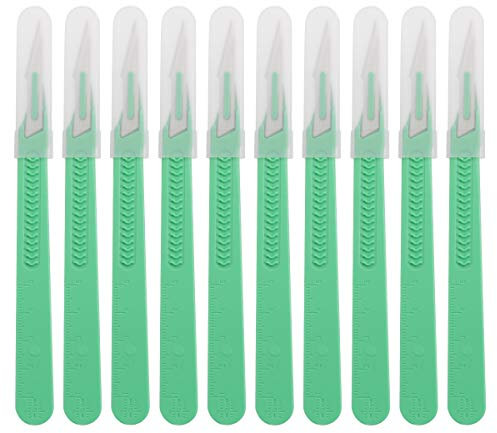 UKCOCO 10 pezzi di plastica monouso chirurgici bisturi coltello multi-funzione di scrapbooking artigianato strumenti di coltello intaglio (SS-1)