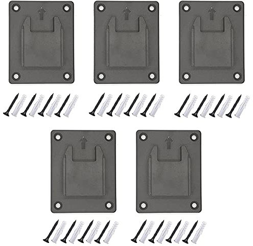 5Packs Tool Holders Dock/Mount for Dewalt 20V Drill and Fit for Milwaukee M18 18V Tools, Wall Mount Drill Tools Dock Holder Organization Storage Shelf Rack