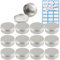 ZEOABSY 50 Pièces 150 ml Vide Rond Argent Pots en Aluminium Cosmétiques Pot Canettes Bocaux Conteneurs 150ml for Fait Main Bougies Crème Baume Voyage, 5x cuillère, 2x Étiquettes