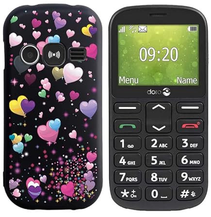 HGJTF Case for Doro 1360 (2.40 inches), Ultra Thin Case Black Soft Silicone Anti-Scratch Protective Case, TPU Bumper Cover Mobile Phone Case for Doro 1360 - YQ29