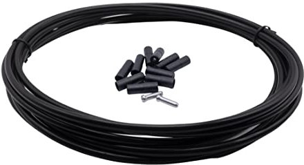 4 Meter Bowdenzug Fahrrad Bremse 5 mm/Bremszughülle/Außenhülle mit innenliegendem Teflon Röhrchen + 10 Endkappen (2,48€/Meter)