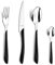 AMEFA ECLAT NATURE Besteck Set 4 Personen (Holzoptik/schwarz) 16-teilig mit feiner Maserung Edelstahl 18/10 rostfrei und hochglanzpoliert spülmaschinenfest Besteckset 4 Personen