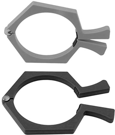 Fockety Sublimationsbecherklemme, 2 Stück, Tumbler-Sublimationsklemmwerkzeug, Rutschfestes Silikon, Reduziert die Griffstärke für Leere Sublimationsprodukte (Schwarz und Grau)