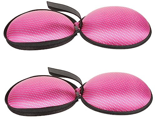 Healeved 2stücke Reise Bh Aufbewahrungsbox Aus Eva Und Silikon Praktischer Bh Organizer Mit Reißverschluss Für Damen Und Mädchen Kompakte Unterwäsche Tasche Zum Schutz Von Klebepads Vor