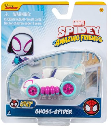 Spidey und Seine Super-Freunde SNF0196 - Metall Fahrzeug Ghost-Spider, Spielzeug ab 3 Jahren