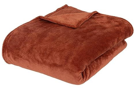 Atmosphera - Plaid Ollis Terracotta-pink - 180x230 cm - Terrakotta rosa