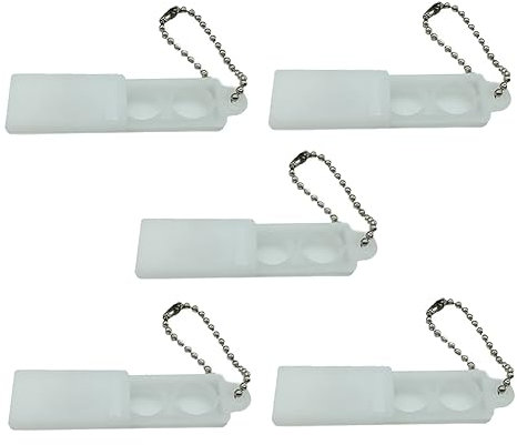 ccHuDE 5 Pcs Hearing Aid Battery Cases Plastic Button Battery Holders Hearing Aid Battery Storage Boxes with Keychain