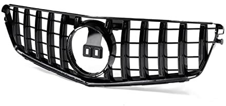 Kühler Kühlergrill Auto-Frontstoßstange-Grill-Grill Für Mercedes Für Benz C-Klasse W204 C200 C300 2008-2014 Auto Kühlergrill (Farbe : Schwarz)