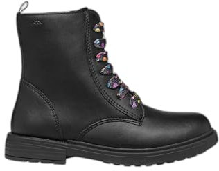 Geox J Eclair Girl D, Stivaletto, Black/Multicolor, 38 EU