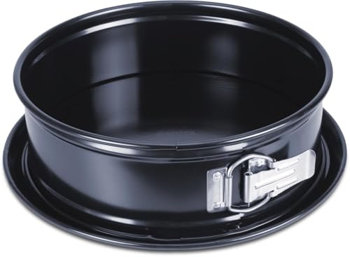 Städter Springform EMAILLE mit Flachboden, 24cm Black Edition, PFAS-frei, Antihaftbeschichtet, Schnitt- & kratzfest, ideal für müheloses Backen