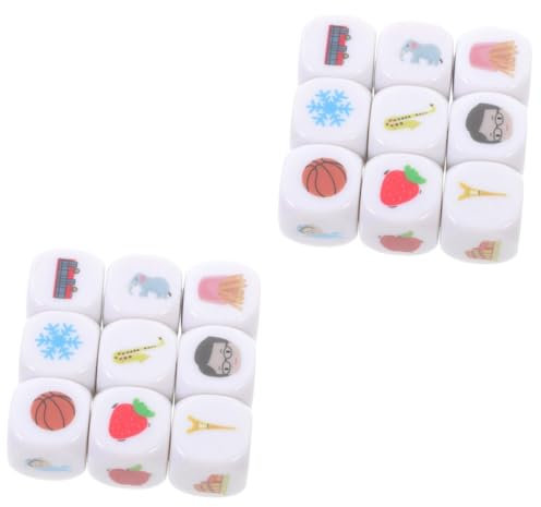 Abaodam 18 Teiliges Puzzle Würfelspiel Für Kinder Storytelling Würfel Storytelling Würfel Sprachlernwürfel Storytelling Requisite Storytelling Zubehör Lustige Würfel Acrylwürfel